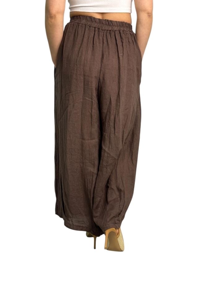 BOL KESİM KETEN PANTOLON