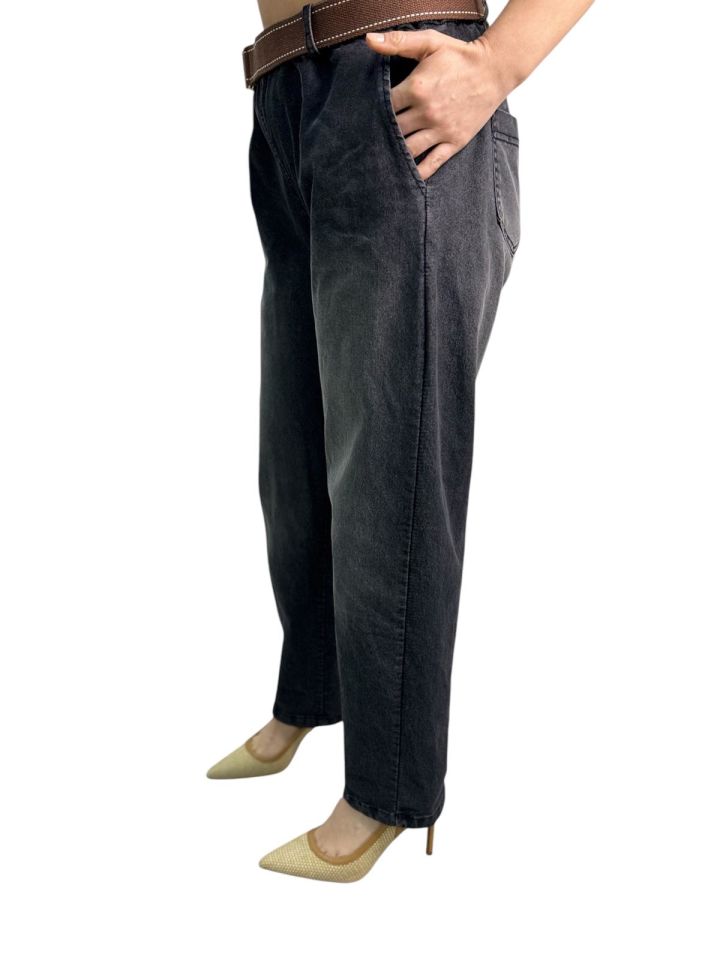 KEMERLİ KOT PANTOLON