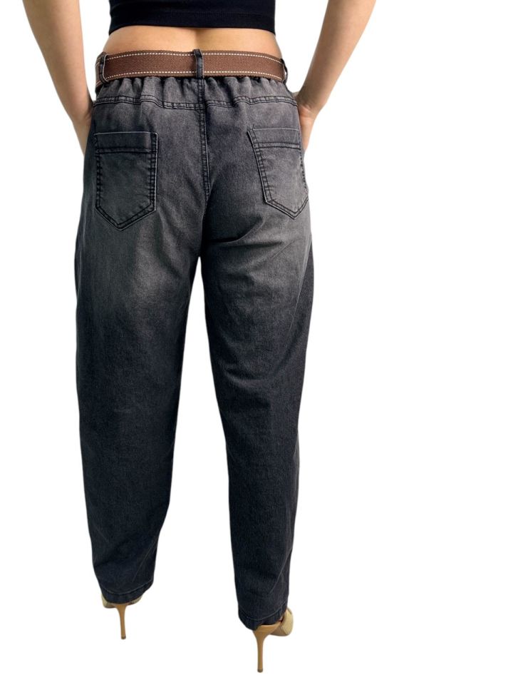 KEMERLİ KOT PANTOLON