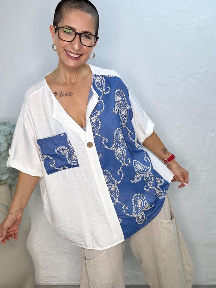 ŞAL DESEN BLUZ