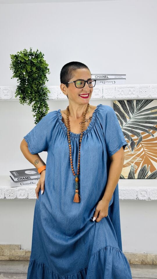 TENSEL KUMAŞ JEAN ELBİSE