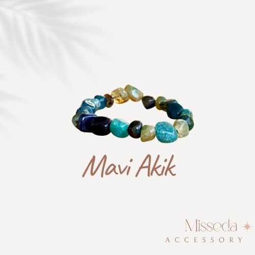 Mavi Akik Doğal Taş