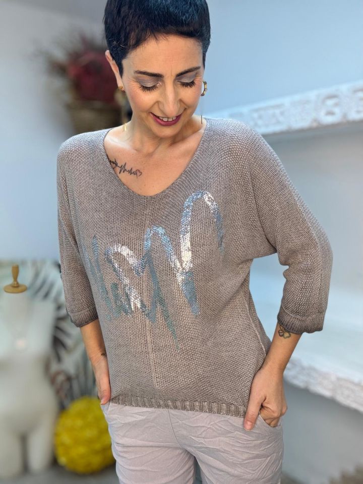 GÜMÜŞ YALDIZLI TRİKO